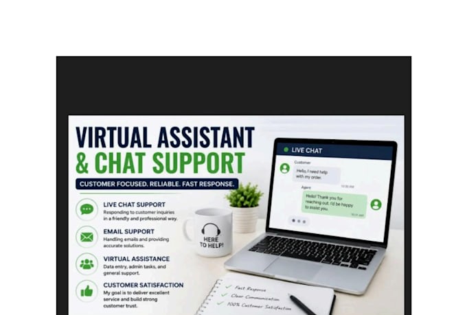 be your virtual assistant for chat and customer support